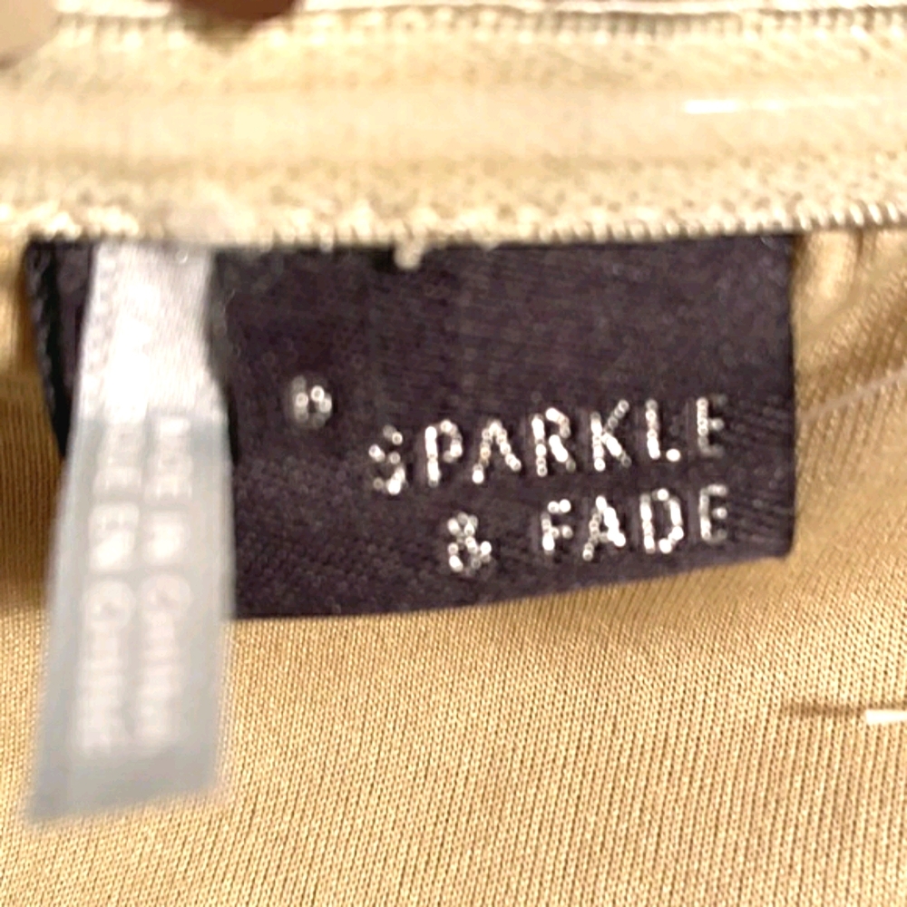 Sparkle & Fade Gold Sequin Strapless Dress Sz 6 - image 7